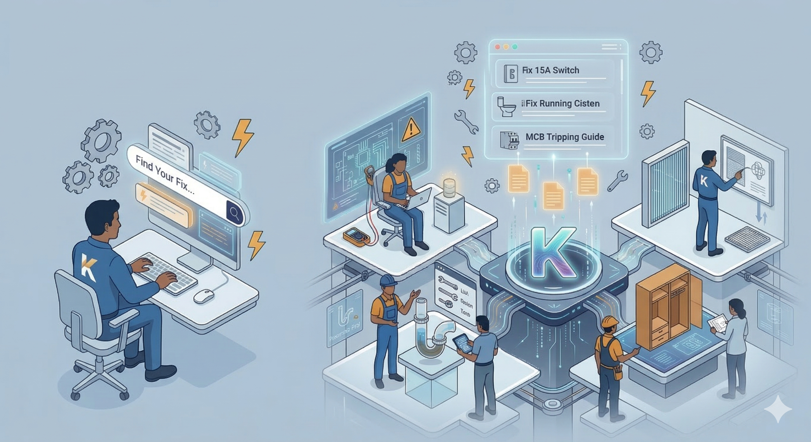 Illustration of Professionals Working